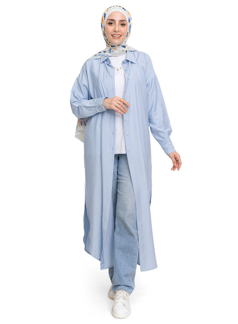 Baby Blue RD-Long Shirt